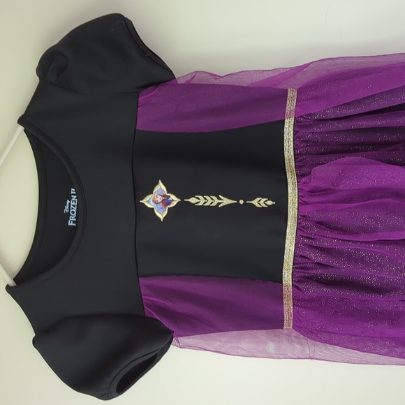Disney Frozen II Sparkly Dress Girl Medium 7/8 Sparkling Grape - Picture 7 of 14